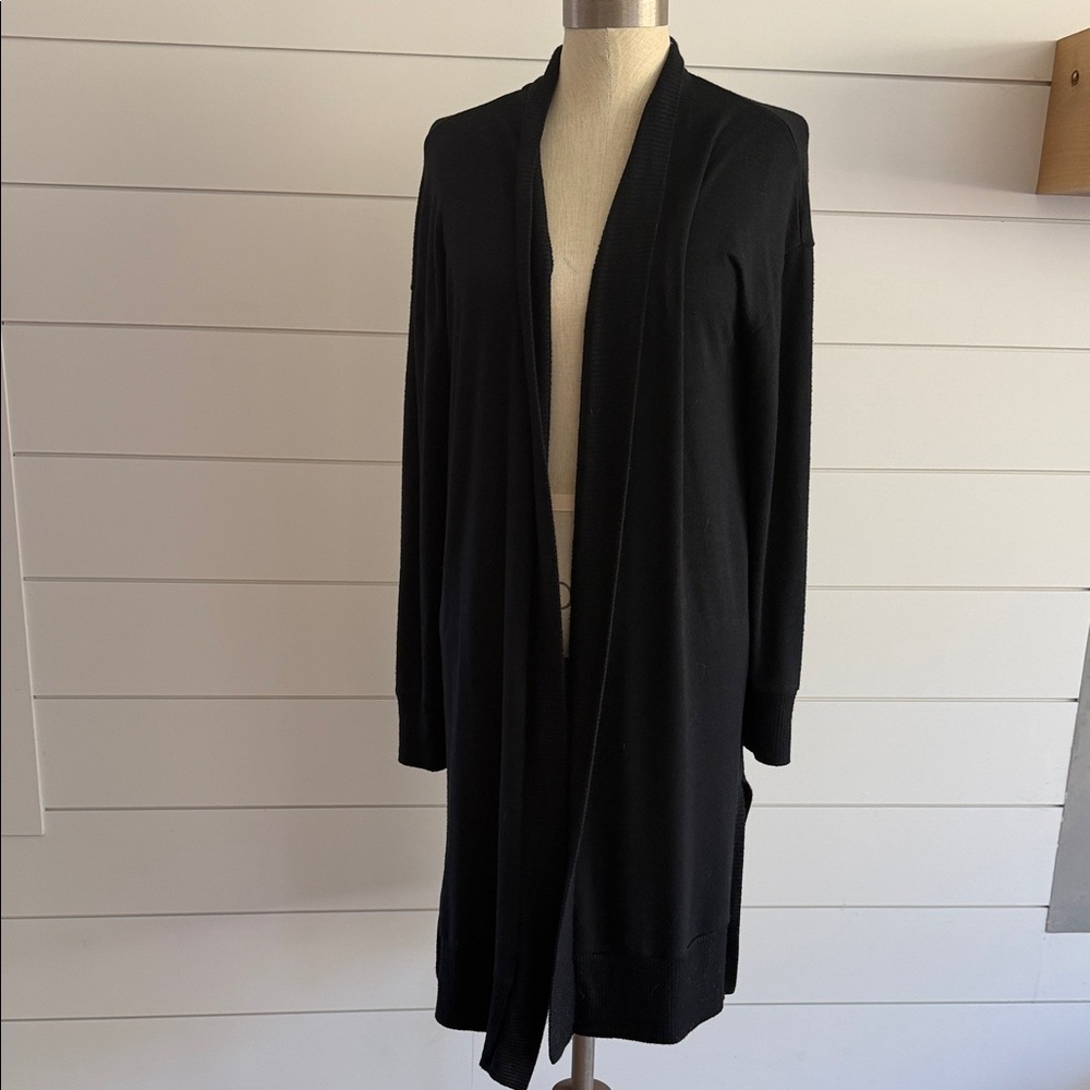 Black Open Front Cardigan